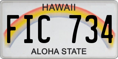 HI license plate FIC734