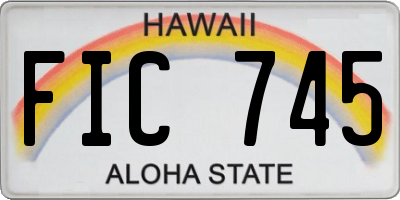 HI license plate FIC745