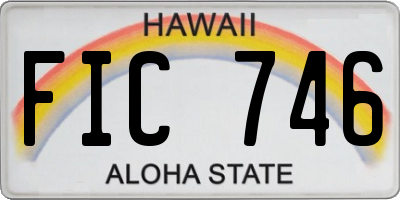 HI license plate FIC746
