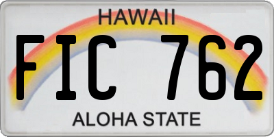 HI license plate FIC762