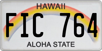 HI license plate FIC764