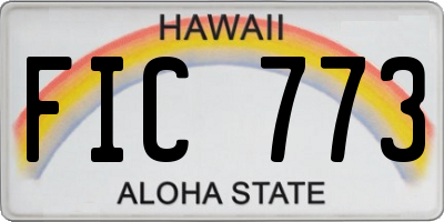 HI license plate FIC773