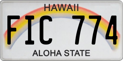 HI license plate FIC774