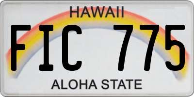 HI license plate FIC775