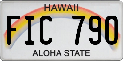 HI license plate FIC790