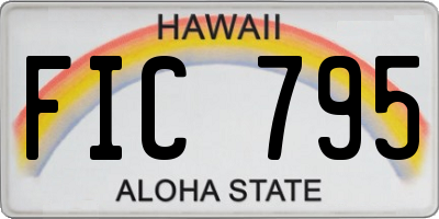 HI license plate FIC795