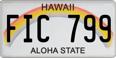 HI license plate FIC799