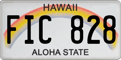 HI license plate FIC828