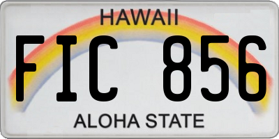 HI license plate FIC856