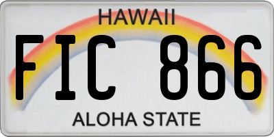 HI license plate FIC866