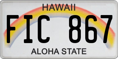 HI license plate FIC867