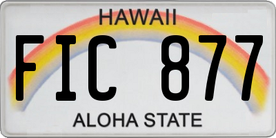 HI license plate FIC877