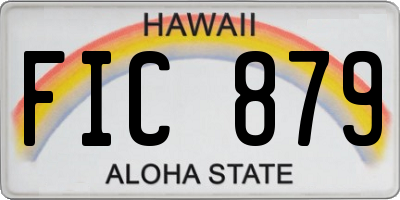 HI license plate FIC879