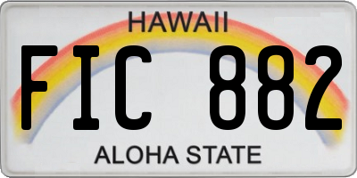HI license plate FIC882
