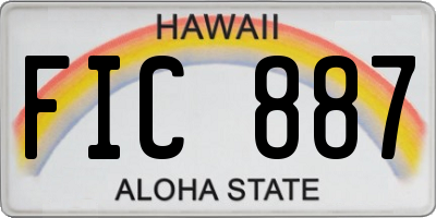 HI license plate FIC887