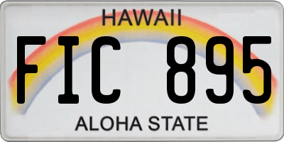 HI license plate FIC895