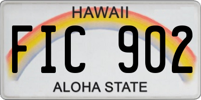 HI license plate FIC902