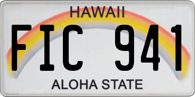 HI license plate FIC941