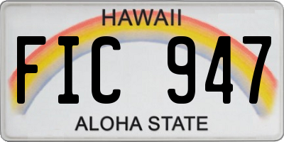 HI license plate FIC947