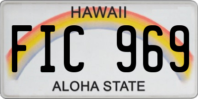 HI license plate FIC969