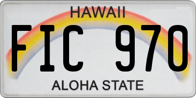 HI license plate FIC970