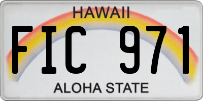 HI license plate FIC971