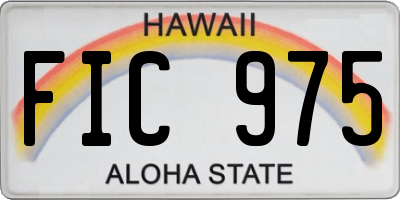 HI license plate FIC975