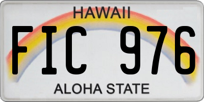 HI license plate FIC976