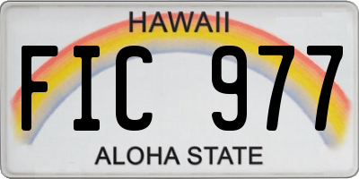HI license plate FIC977