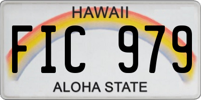 HI license plate FIC979