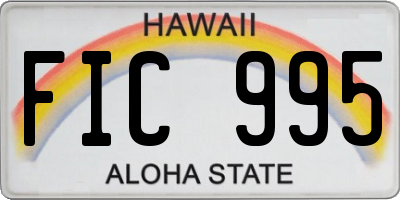 HI license plate FIC995
