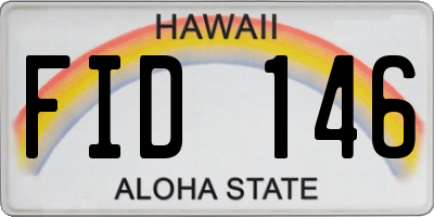 HI license plate FID146
