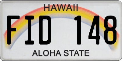 HI license plate FID148