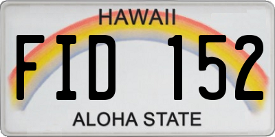 HI license plate FID152