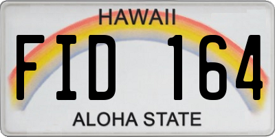 HI license plate FID164