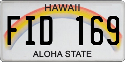 HI license plate FID169