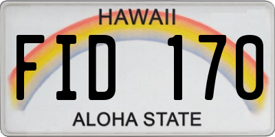 HI license plate FID170