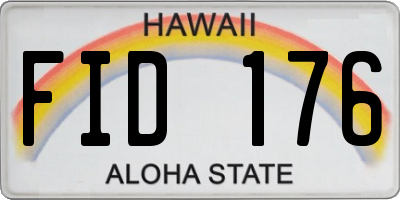 HI license plate FID176