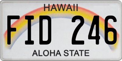 HI license plate FID246