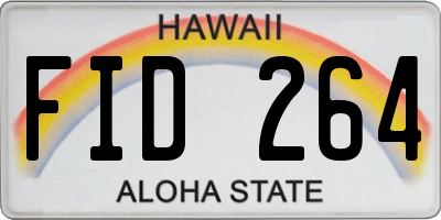 HI license plate FID264