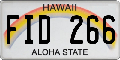 HI license plate FID266