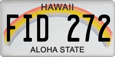 HI license plate FID272