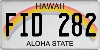 HI license plate FID282