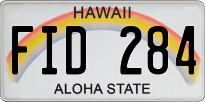 HI license plate FID284