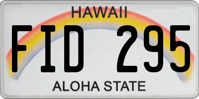 HI license plate FID295