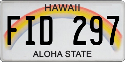 HI license plate FID297