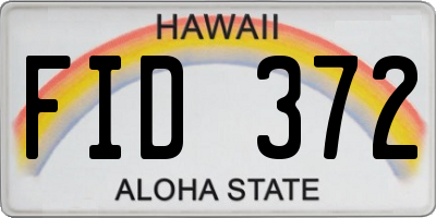 HI license plate FID372