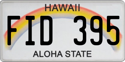 HI license plate FID395