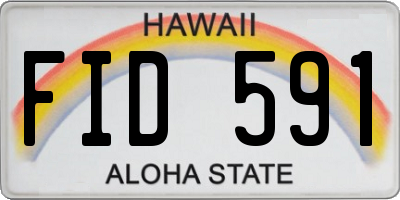 HI license plate FID591