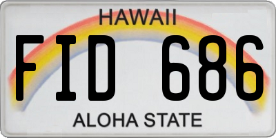HI license plate FID686